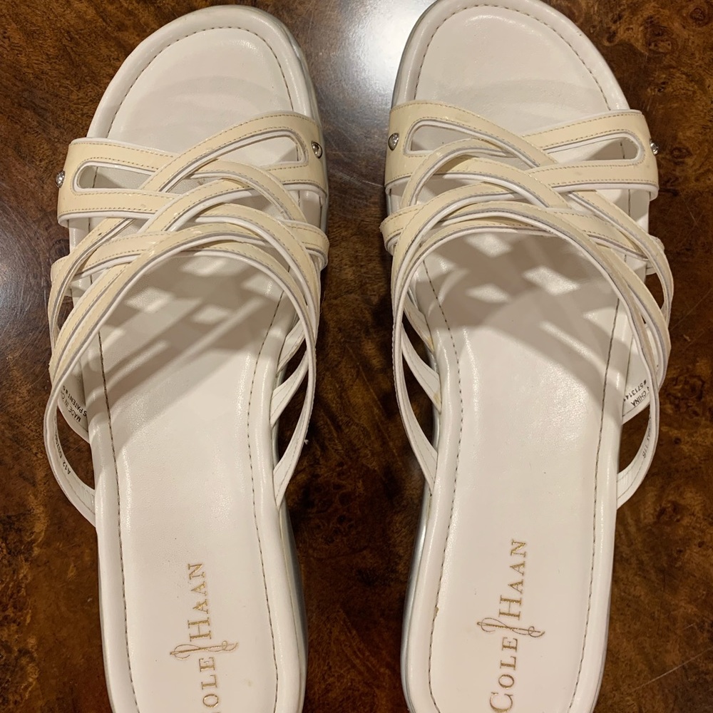 Cole Han white sandals. Good condition. Size 11.